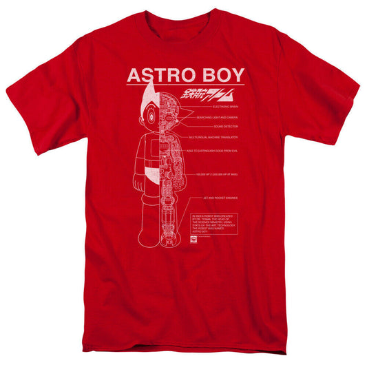Astro Boy "SCHEMATICS" Mens Adult Unisex T-Shirt -Available in Sm to 3x
100% Cotton High Quality Pre Shrunk Machine Washable T Shirt