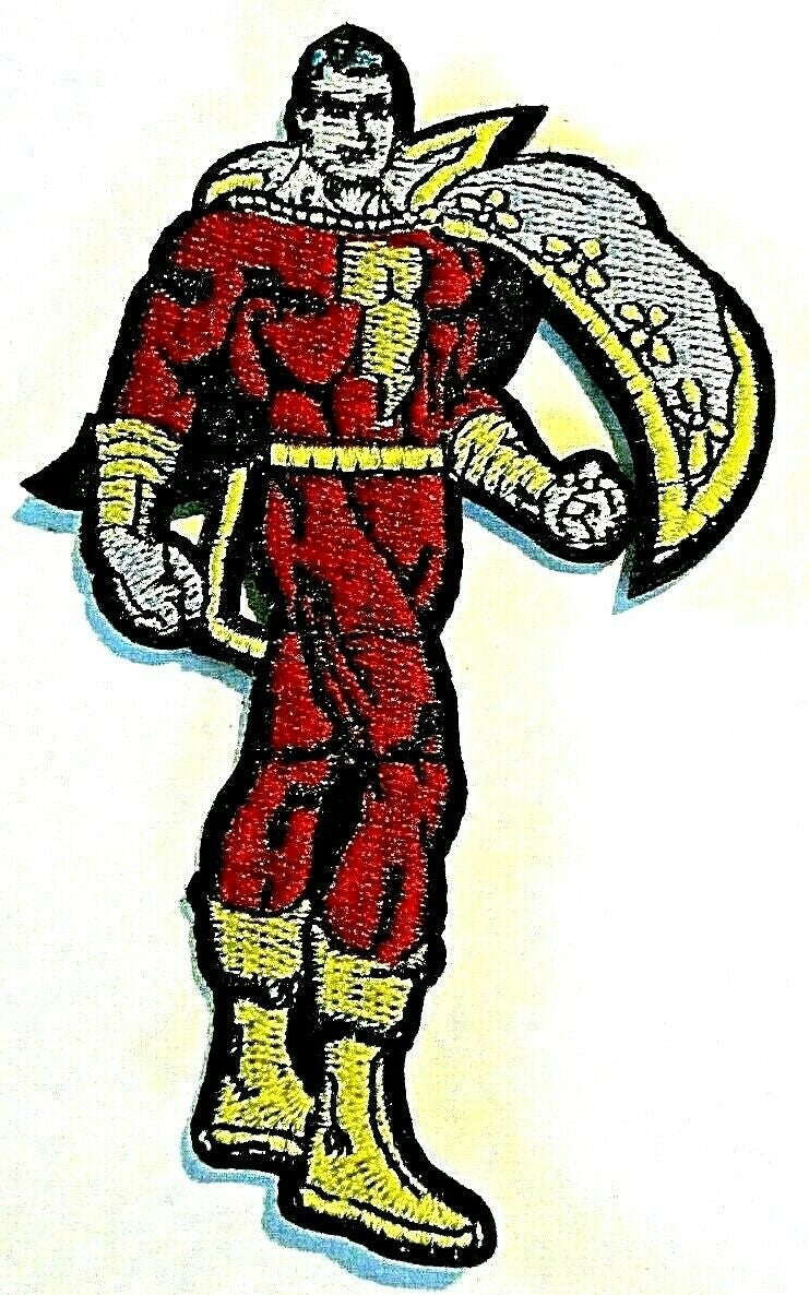 4 inch tall, a new DC Comics Shazam (Captain Marvel) standing embroidered patch. Sew on or iron on. New.

Please note we will always combine shipping on like items.  Any additional patch or pin will ship for 50 cent per item.  Any additional payment will be reimbursed to your Paypal account.  Thank You.