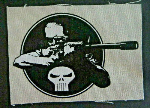 Punisher "Shotter" 5 inch wide Cloth Patch -new