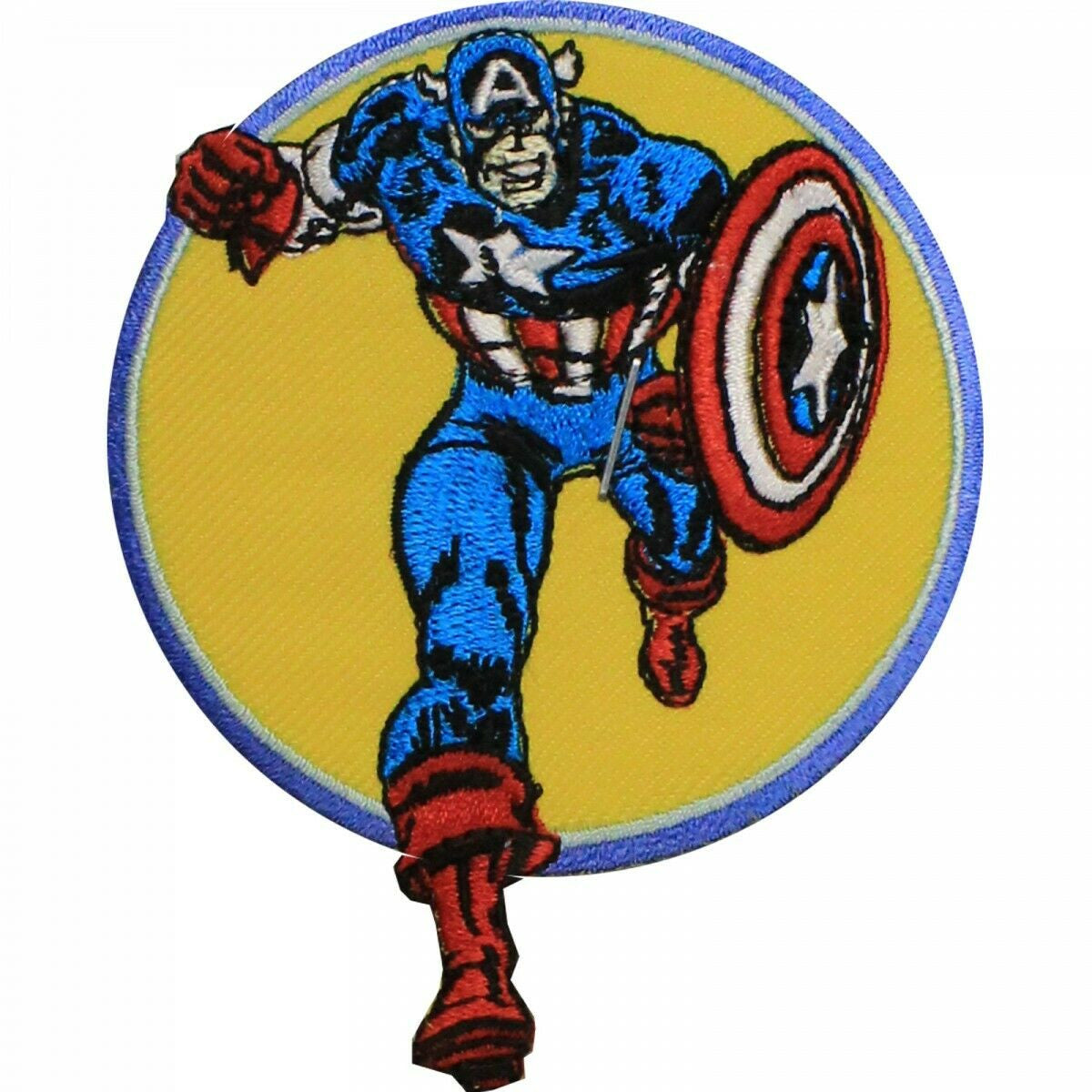 3 1/2 inches tall, Captain America Retro embroidered patch. Sew on or iron. New.

Please note we will always combine shipping on like items.  Any additional patch or pin will ship for 50 cent per item.  Any additional payment will be reimbursed to your Paypal account.  Thank You.