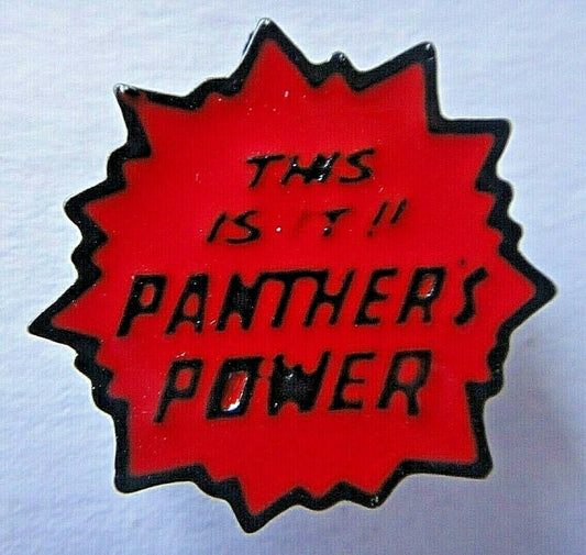 1. 1/8 inch wide, a new Marvel Comics Black Panther "This is It!! Panthers Power" Metal Enamel Pin with clutch back. 

Please note we will always combine shipping on like items.  Any additional patch or pin will ship for 50 cent per item.  Any additional payment will be reimbursed to your Paypal account.  Thank You.