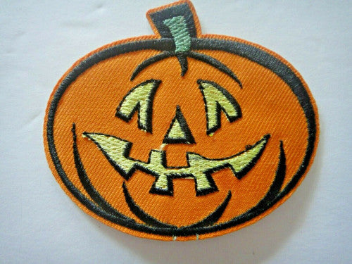 Halloween "Jack-O-Lantern" Embroidered Patch -new