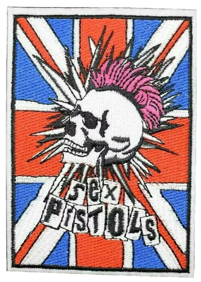 4.5 inches tall, a new The Sex Pistols "UK Punk Rock" embroidered patch -new  Sew on or Iron on. 
 
Please note we will always combine shipping on like items.  Any additional patch or pin will ship for 50 cent per item.  Any additional payment will be reimbursed to your Paypal account.  Thank You.