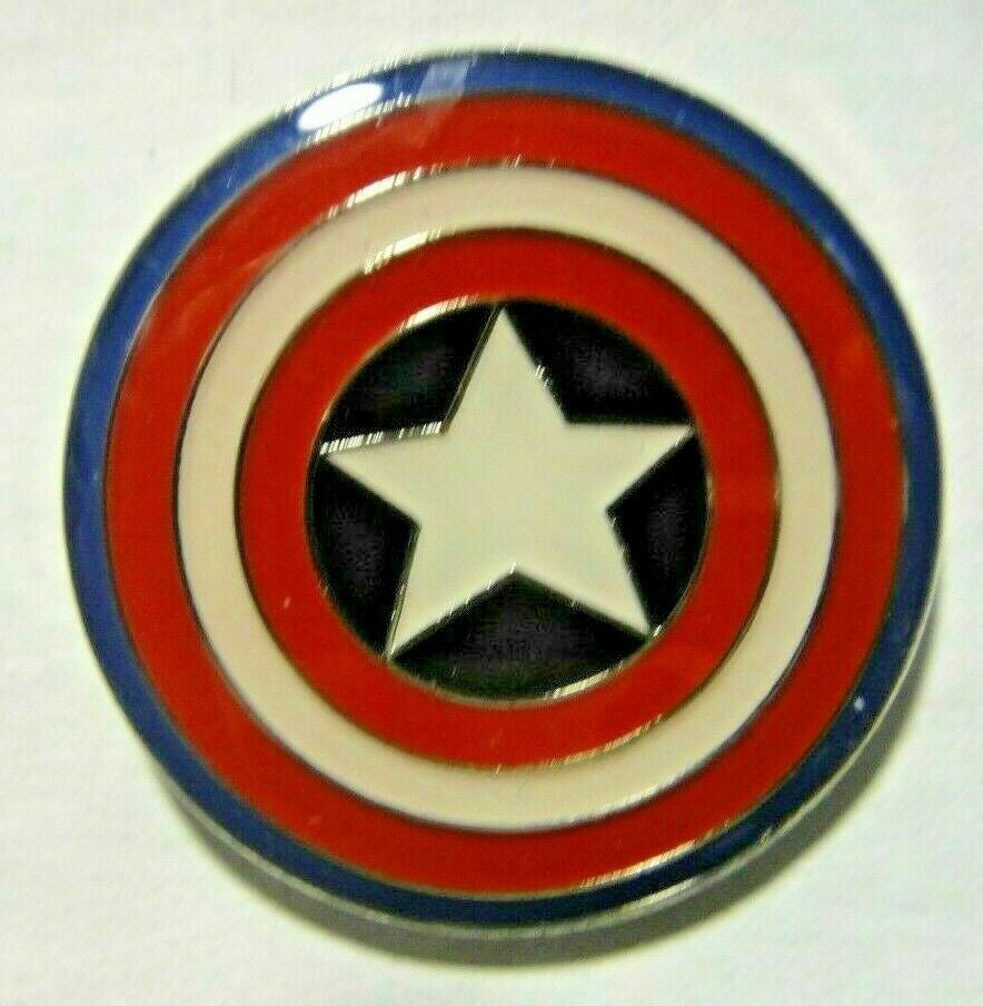 1 1/8" inches in diameter. Captain America Shield Logo Enamel Pin with clutch back. New.

Please note we will always combine shipping on like items.  Any additional patch or pin will ship for 60 cent per item.  Any 
additional payment will be reimbursed to your Paypal account.  Thank You.