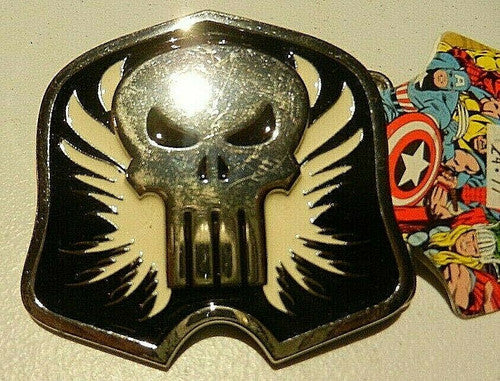 Punisher Logo Metal Enamel Belt Buckle (Jewel-M) -NEW