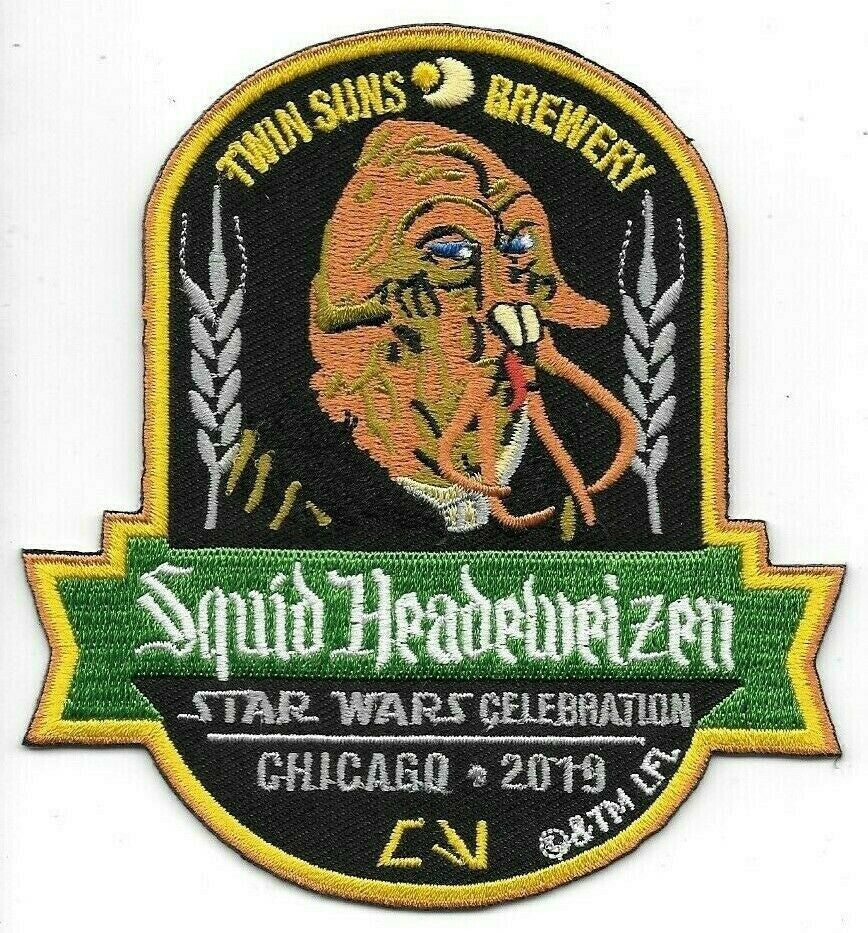 4 3/8 inches in tall, a new Star Wars Celebration Chicago 2019 Twin Suns Brewery Squid Logo Embroidered Patch.   Sew on or iron. New.

Please note we will always combine shipping on like items.  Any additional patch or pin will ship for 50 cent per item.  Any additional payment will be reimbursed to your Paypal account.  Thank You.
