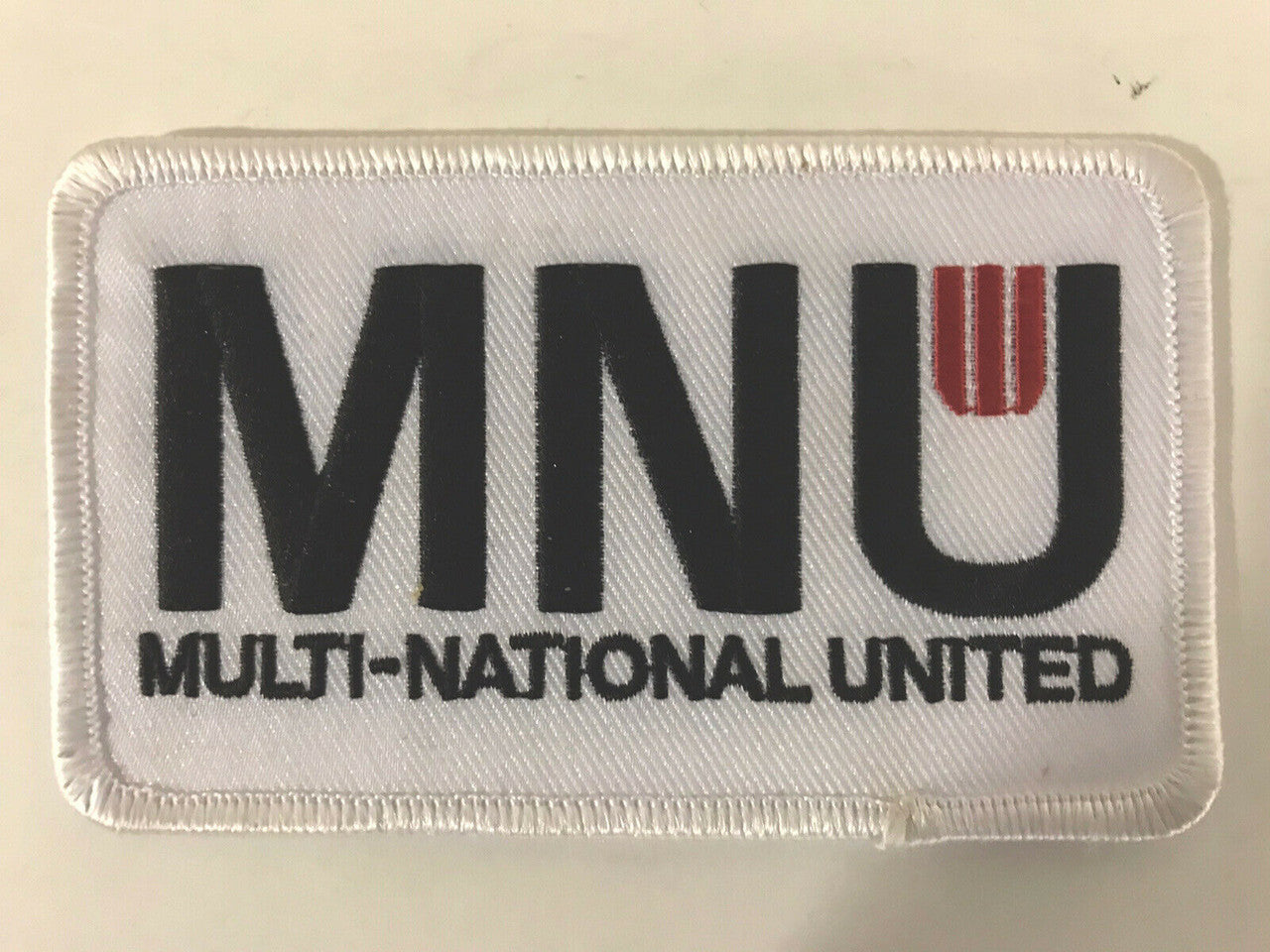 4.25" inches wide, a new District 9 "Multi-National United" embroidered patch. Sew on or iron on. New.

Please note we will always combine shipping on like items.  Any additional patch or pin will ship for 50 cent per item.  Any additional payment will be reimbursed to your Paypal account.  Thank You.