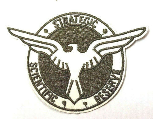 4 inches wide, Captain America, Agent Carter SSR (Strategic Scientific Reserve) Wings embroidered patch. Sew on or iron. New.

Please note we will always combine shipping on like items.  Any additional patch or pin will ship for 50 cent per item.  Any additional payment will be reimbursed to your Paypal account.  Thank You.