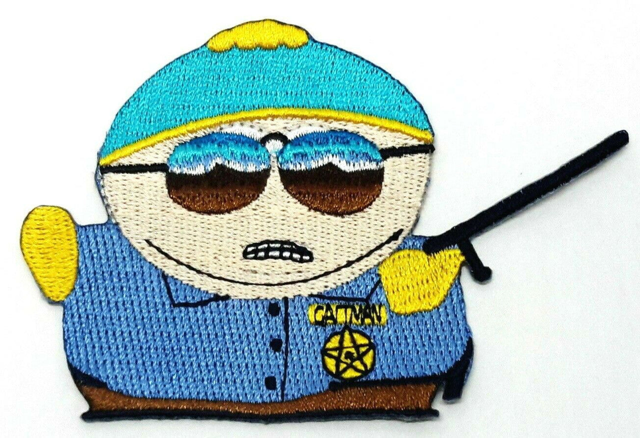3 inches in wide, South Park "Officer Cartman" embroidered patch. Sew on or iron on. New.

Please note we will always combine shipping on like items.  Any additional patch or pin will ship for 50 cent per item.  Any additional payment will be reimbursed to your Paypal account.  Thank You.