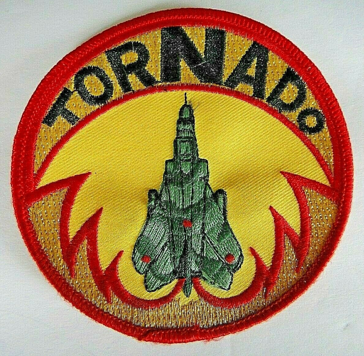 4 inches diameter, RAF (Panavia) Tornado Embroidered Patch. Sew on only.  New.
Old stock from our warehouse in Toronto.  Patch is over 10 years old.  This patch does not included glue on the back.

Please note we will always combine shipping on like items.  Any additional patch or pin will ship for 50 cent per item.  Any additional payment will be reimbursed to your Paypal account.  Thank You.