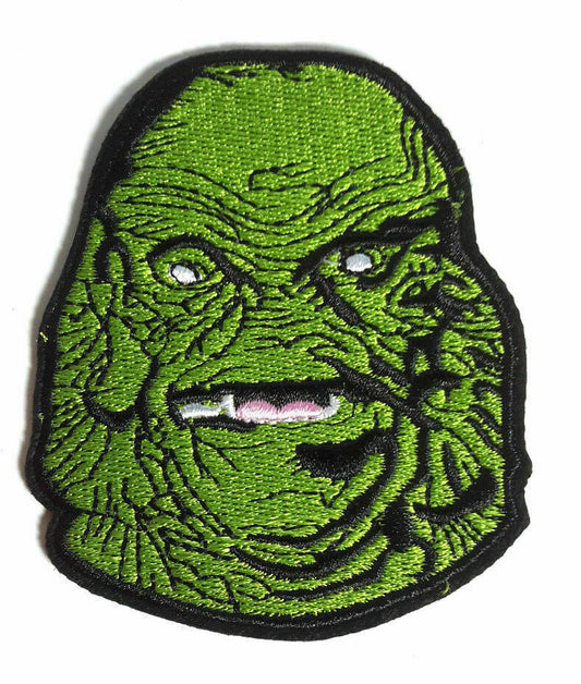 3.5 inches tall, a new The Creature from the Black Lagoon "Portrait" embroidered patch. Sew on or iron.

Please note we will always combine shipping on like items.  Any additional patch or pin will ship for 50 cent per item.  Any additional payment will be reimbursed to your Paypal account.  Thank You.