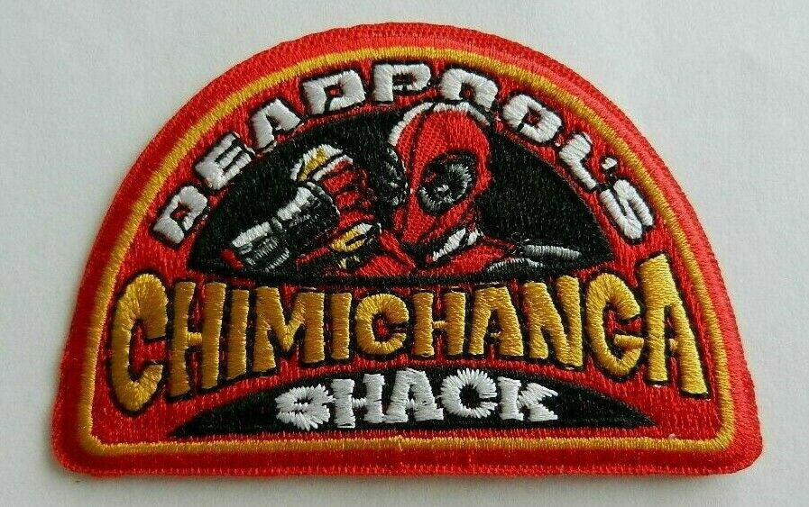 3.5 inches diameter, Marvel Comics DeadPool's Chimichanga Shack  embroidered patch. Sew or iron on. New.

Please note we will always combine shipping on like items.  Any additional patch or pin will ship for 50 cent per item.  Any additional payment will be reimbursed to your Paypal account.  Thank You.