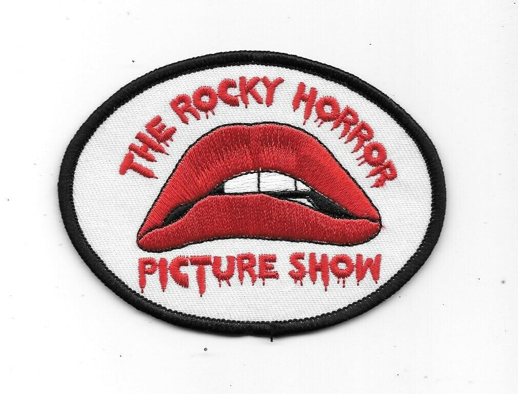 4 inches wide, a new Rocky Horror Picture Show White Logo Embroidered Patch. Sew or iron on. New.

Please note we will always combine shipping on like items.  Any additional patch or pin will ship for 50 cent per item.  Any additional payment will be reimbursed to your Paypal account.  Thank You.