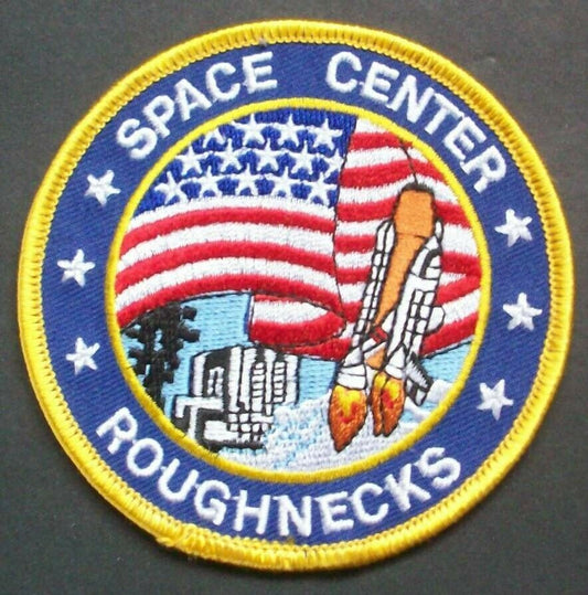 3 1/4" diameter, Armageddon Roughnecks Space Center patch. Sew or iron on. New.

Please note we will always combine shipping on like items.  Any additional patch or pin will ship for 50 cent per item.  Any additional payment will be reimbursed to your Paypal account.  Thank You.