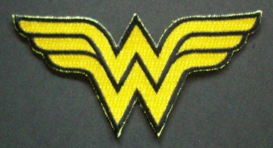 1 3/4" x 3 7/8", Wonder Woman die cut logo patch. Sew or iron on. New.

Please note we will always combine shipping on like items.  Any additional patch or pin will ship for 50 cent per item.  Any additional payment will be reimbursed to your Paypal account.  Thank You.