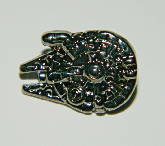 7/8 inches long,  a new Star Wars Millennium Falcon 3-D Image metal lapel pin with clutch back. New.

Please note we will always combine shipping on like items.  Any additional patch or pin will ship for 50 cent per item.  Any additional payment will be reimbursed to your Paypal account.  Thank You.