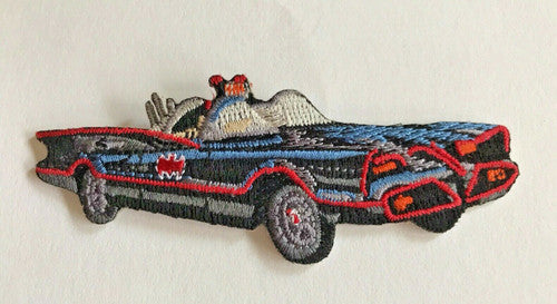 DC Batman 1966 TV Show Batmobile Embroidered Patch -new