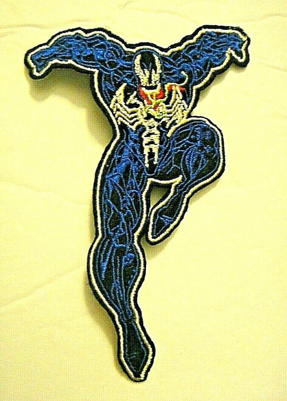 4 1/4 inches tall, a new Marvel Venom in Action (The Amazing Spider-Man) embroidered patch. Sew or iron on. New.

Please note we will always combine shipping on like items.  Any additional patch or pin will ship for 50 cent per item.  Any additional payment will be reimbursed to your Paypal account.  Thank You.