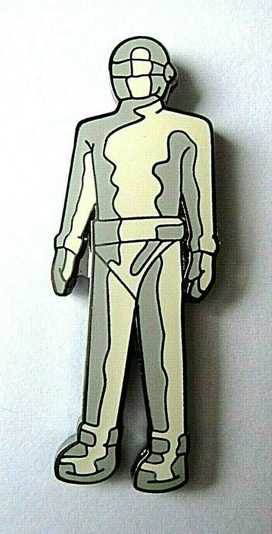 1 1/2 inches wide.  a new The Day the Earth Stood Still "Gort the Robot" Enamel Metal pin with clutch back. One of the early Sci-Fi Classics of all time, and a cool robot to cement the deal.  Good Luck.

Please note we will always combine shipping on like items.  Any additional patch or pin will ship for 50 cent per item.  Any additional payment will be reimbursed to your Paypal account.  Thank You.