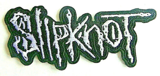 4 1/4 inches wide, a new Slipknot "Die-cast" Logo embroidered patch. Sew on or iron on. New. 

Please note we will always combine shipping on like items.  Any additional patch or pin will ship for 50 cent per item.  Any additional payment will be reimbursed to your Paypal account.  Thank You.