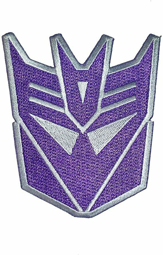 2 3/4" x 3 1/4", Transformers Decepticon purple logo embroidered patch. Sew or iron on. New.

Please note we will always combine shipping on like items.  Any additional patch or pin will ship for 50 cent per item.  Any additional payment will be reimbursed to your Paypal account.  Thank You.