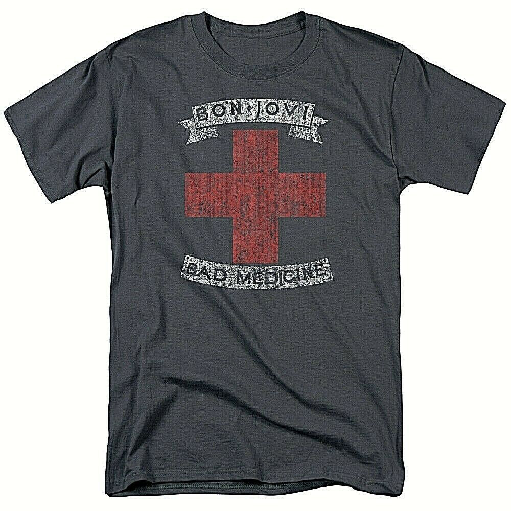Bon Jovi "Bad Medicine" Mens Adult Unisex T-Shirt New -Available Sm to 3x
100% cotton high quality pre shrunk machine washable t-shirt