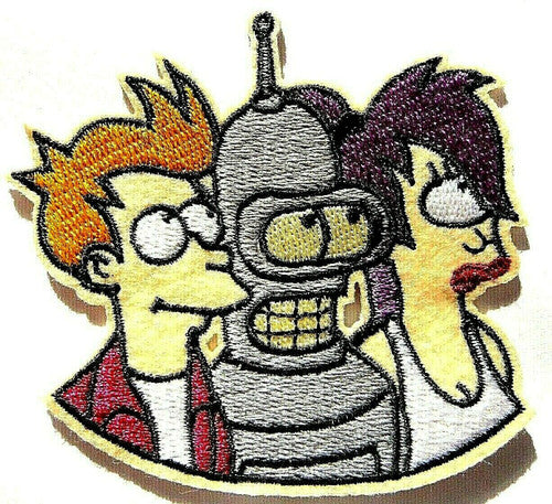 Futurama Trio "Frye, Bender & Leela" Embroidered Patch - New