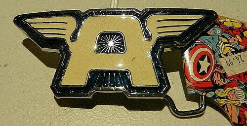 Captain America Die Cut Winged "A" Enamel Metal Belt Buckle (Jewel-M) -NEW