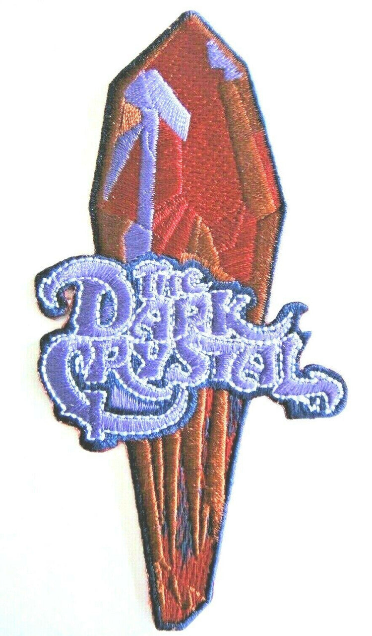 4.5 inches tall, a new Dark Crystal Logo with Crystal Embroidered Patch.  Sew on or iron. 

Please note we will always combine shipping on like items.  Any additional patch or pin will ship for 50 cent per item.  Any additional payment will be reimbursed to your Paypal account.  Thank You.