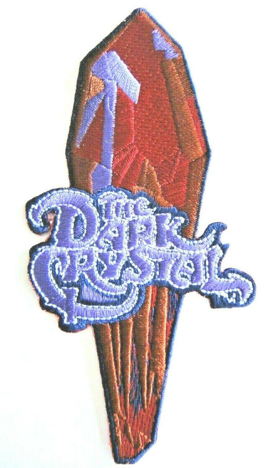4.5 inches tall, a new Dark Crystal Logo with Crystal Embroidered Patch.  Sew on or iron. 

Please note we will always combine shipping on like items.  Any additional patch or pin will ship for 50 cent per item.  Any additional payment will be reimbursed to your Paypal account.  Thank You.