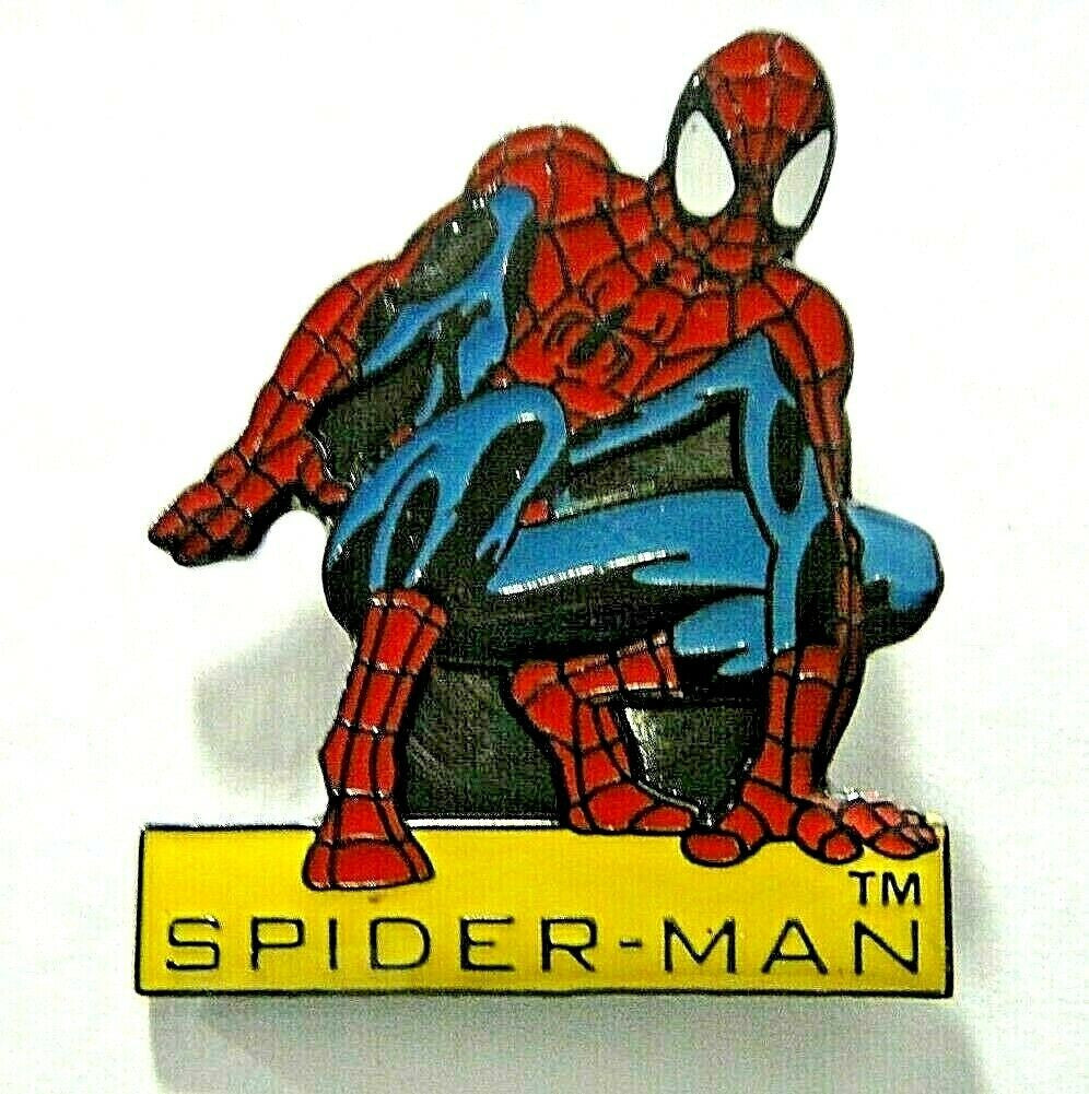 1.4 inches tall , A new Australian Exclusive Spider-man in a Crotch from 2002, Enamel Pin  with clutch back. 

Please note we will always combine shipping on like items.  Any additional patch or pin will ship for 50 cent per item.  Any additional payment will be reimbursed to your Paypal account.  Thank You.