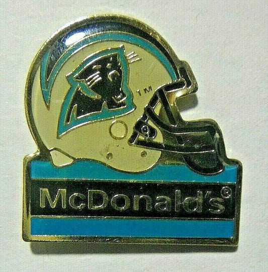 1. inches wide , McDonald's 1992 NFL Carolina Panthers Helmet Enamel Pin  with clutch back. New.

Please note we will always combine shipping on like items.  Any additional patch or pin will ship for 50 cent per item.  Any additional payment will be reimbursed to your Paypal account.  Thank You.