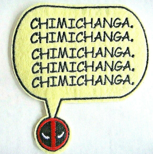 Marvel Comics DeadPool Sound Bubble "Chimichanga, Chimichanga" Embroidered Patch