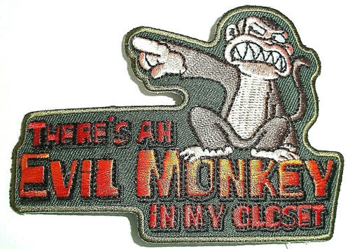 Family Guy "There's An Evil Monkey in my Closet" Embroidered Patch -new