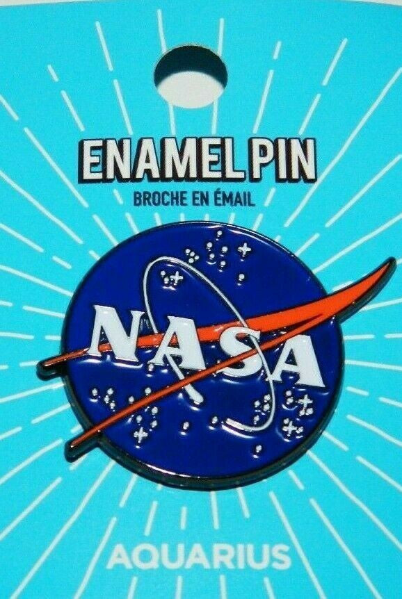 1.5 inches wide, NASA (National Aeronautics and Space Administration) "Meatball" Logo Enamel Metal Pin with clutch back. New.

Please note we will always combine shipping on like items.  Any additional patch or pin will ship for 50 cent per item.  Any additional payment will be reimbursed to your Paypal account.  Thank You.