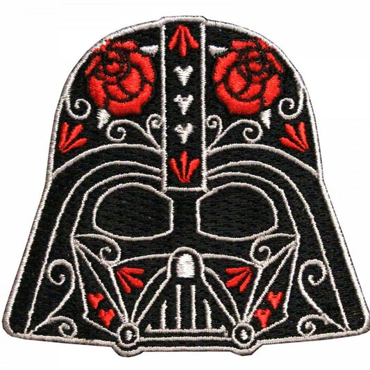 3" inches wide,  a new Star Wars Darth Vader Sugar Skull Helmet embroidered patch. Sew on or iron on.

Please note we will always combine shipping on like items.  Any additional patch or pin will ship for 50 cent per item.  Any additional payment will be reimbursed to your Paypal account.  Thank You.