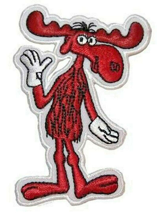 Rocky & Bullwinkle, "Bullwinkle J. Moose" Embroidered Patch -new