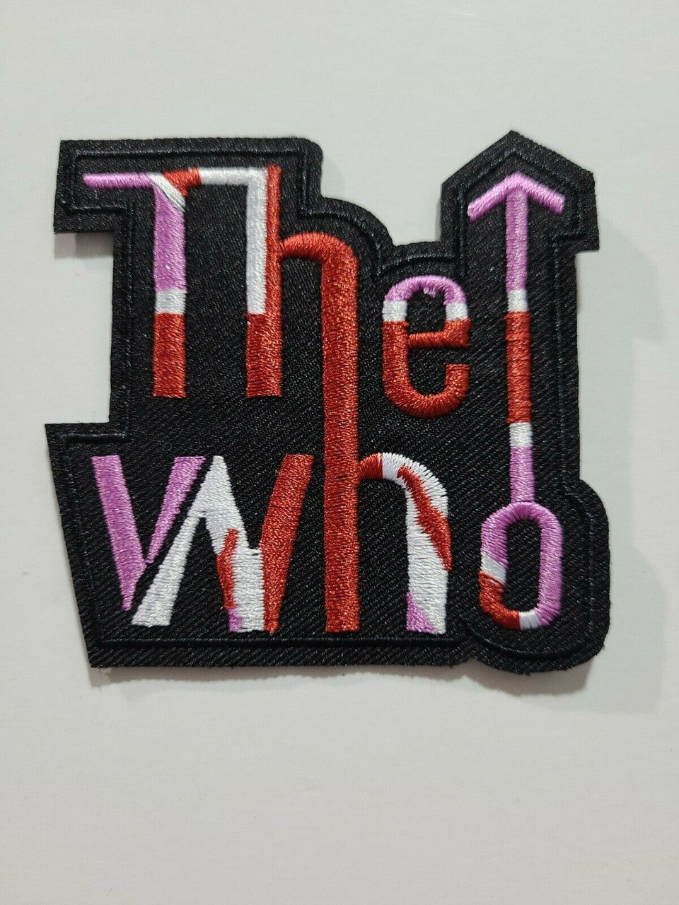 Measures 3 inches square, a new The Who "Band Logo" embroidered patch.  Sew on or Iron.  

Please note we will always combine shipping on like items.  Any additional patch or pin will ship for 50 cent per item.  Any additional payment will be reimbursed to your Paypal account.  Thank You.