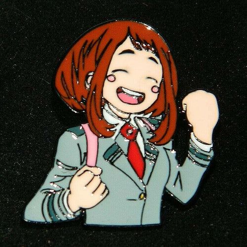 My Hero Academia Anime Ochako Uraraka Fists Up Image Metal Enamel Pin - New