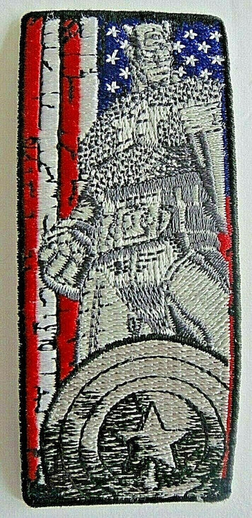 Captain America "US Flag Background" Embroidered Patch -new