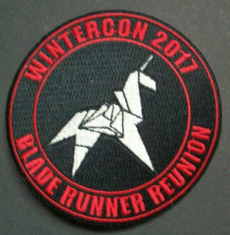 3 7/8" diameter, Blade Runner Reunion (Winter Con 2017) embroidered patch. Sew on or iron on. New.

Please note we will always combine shipping on like items.  Any additional patch or pin will ship for 50 cent per item.  Any additional payment will be reimbursed to your Paypal account.  Thank You.