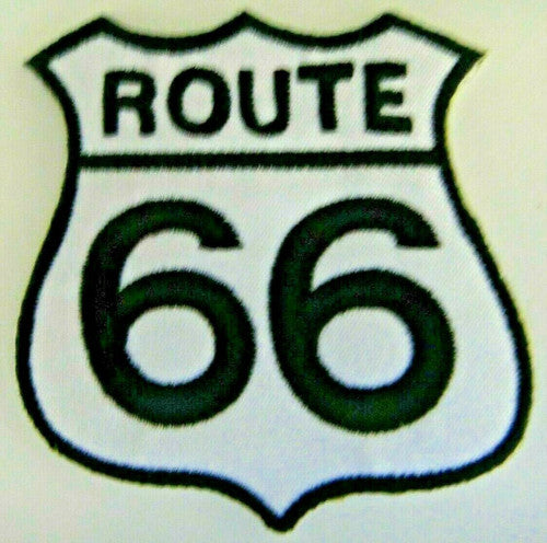 US Route 66 Road Sign Embroidered Patch -new