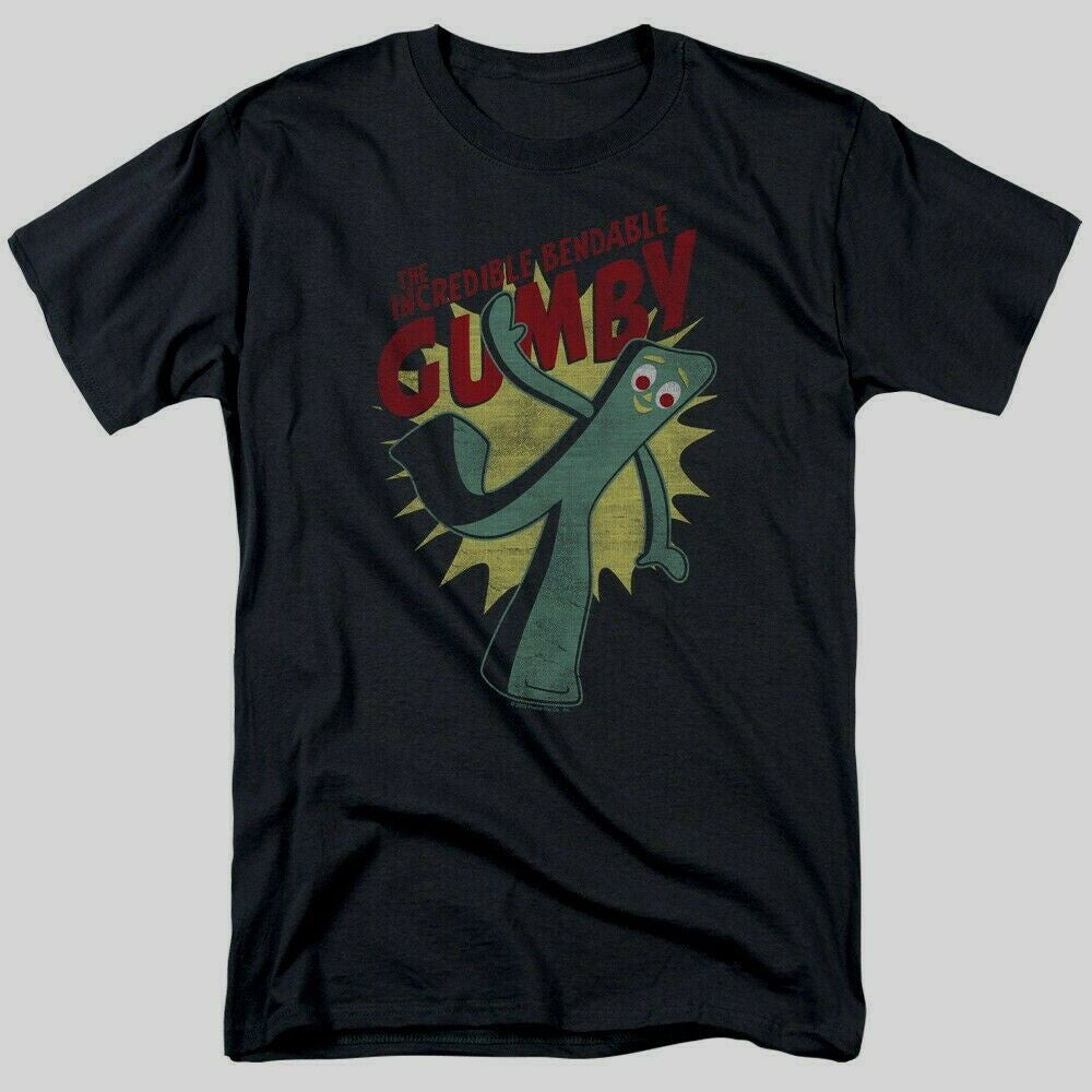 Gumby "Incredible, Bendable!" Adult Unisex T-Shirt, Available Sm to 3x
100% Cotton High Quality Pre Shrunk Machine Washable T Shirt