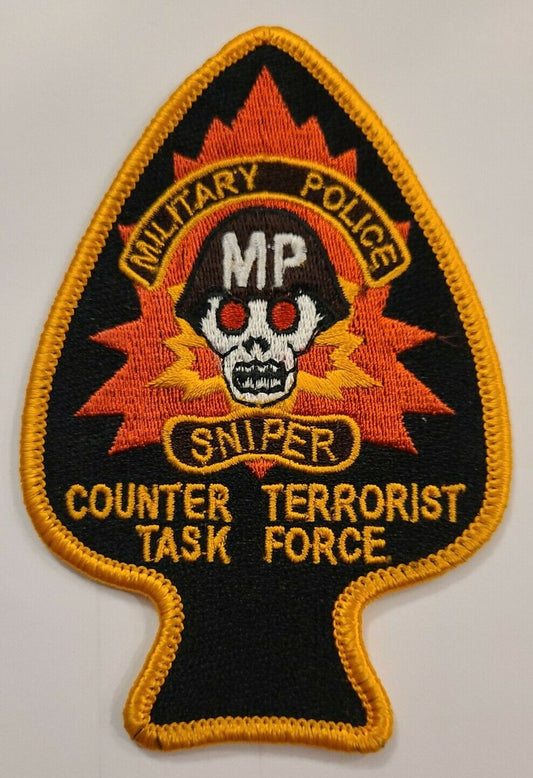 4 1/2" inches tall, a new Army Counter Terrorist Task Force -Military Police Sniper Embroidered Patch.  Sew on or iron-on.   Captain Canuck is usually recognized as one of Canada's very first comic super heroes. New.

Please note we will always combine shipping on like items.  Any additional patch or pin will ship for 50 cent per item.  Any additional payment will be reimbursed to your Paypal account.  Thank You.