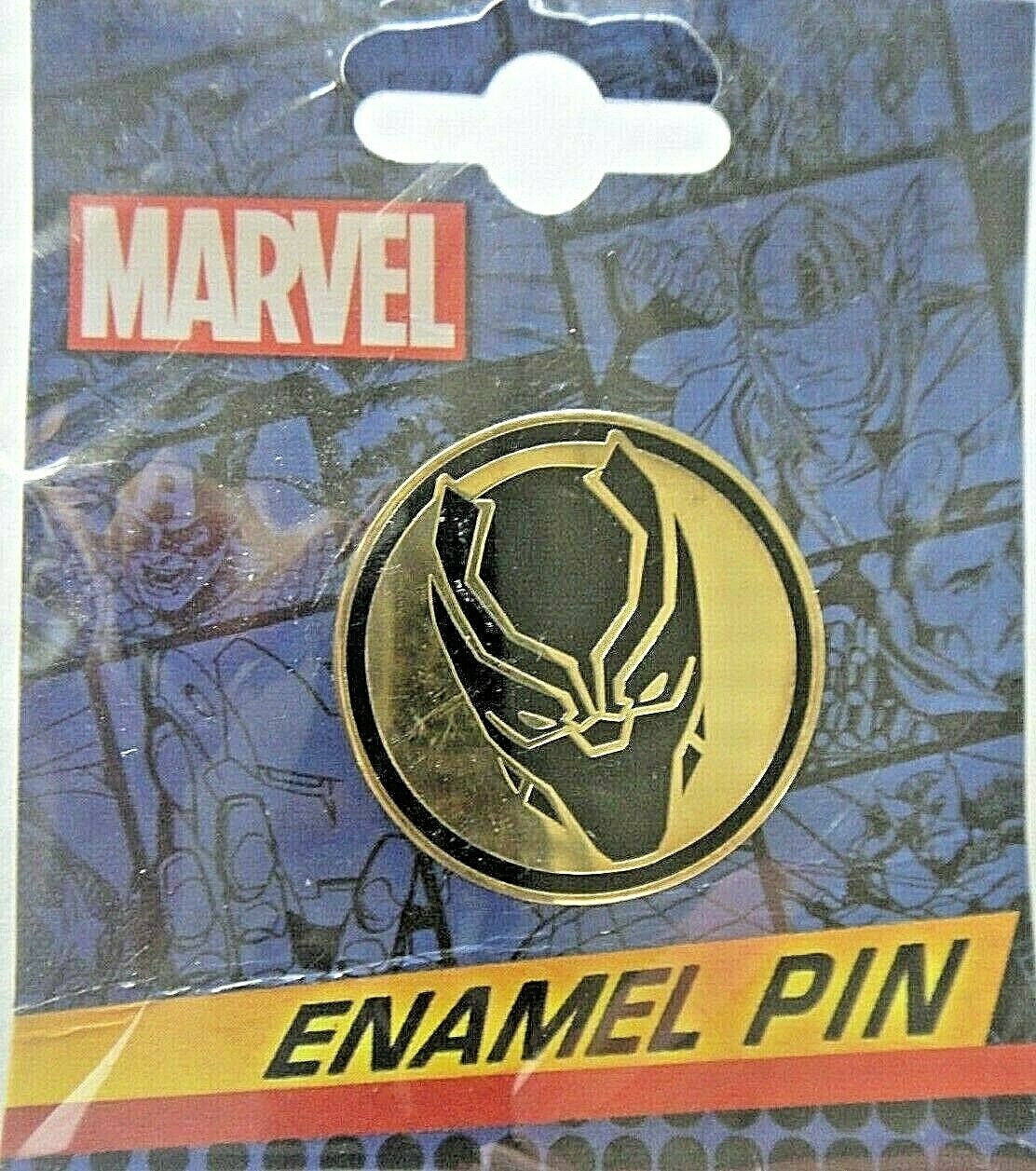 1 inches in diameter, a new Marvel Comics Black Panther Mask Logo Thick Metal Enamel Pin with clutch back.  Produced in the 2019, a newer pin,

Please note we will always combine shipping on like items.  Any additional patch or pin will ship for 50 cent per item.  Any additional payment will be reimbursed to your Paypal account.  Thank You.