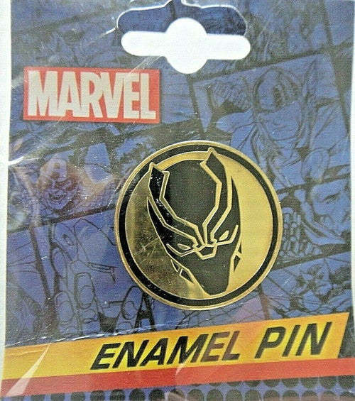 Marvel Comics Black Panther Mask Logo Thick Metal Enamel Pin -new