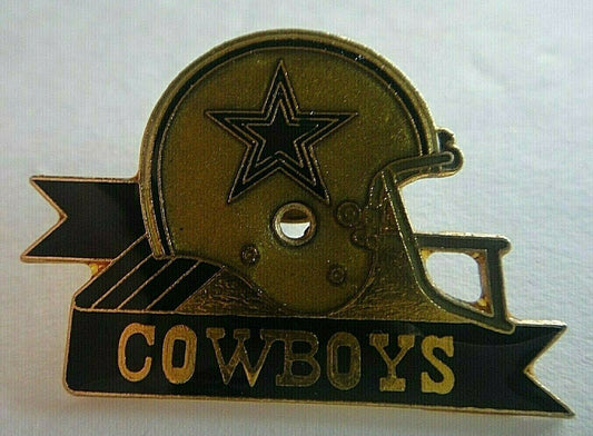 1, 1/4 inches wide,  a used Dallas Cowboy die-cut helmet enamel pin with clutch back.  Licensed pin produced by Peter David, this pin is 33 years old,  like new.

Please note we will always combine shipping on like items.  Any additional patch or pin will ship for 50 cent per item.  Any additional payment will be reimbursed to your Paypal account.  Thank You.