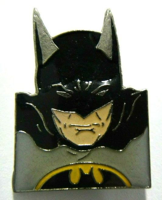 1.25 inches tall,  Batman "Angry Face" Enamel Lapel Pin with clutch back. New.

Please note we will always combine shipping on like items.  Any additional patch or pin will ship for 50 cent per item.  Any additional payment will be reimbursed to your Paypal account.  Thank You.