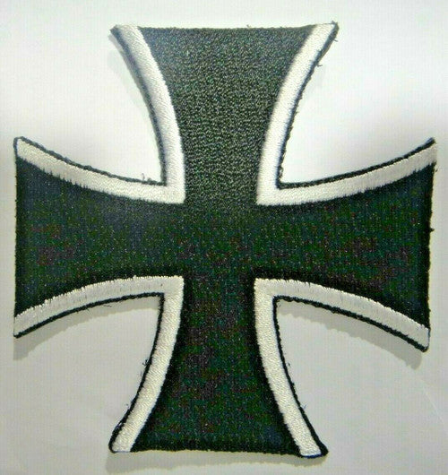 Iron Cross Die-Cut Motorcycle Embroidered Patch - -new
