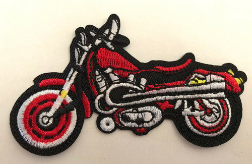 Harley Davidson Red Motorcycle Embroidered Patch -new